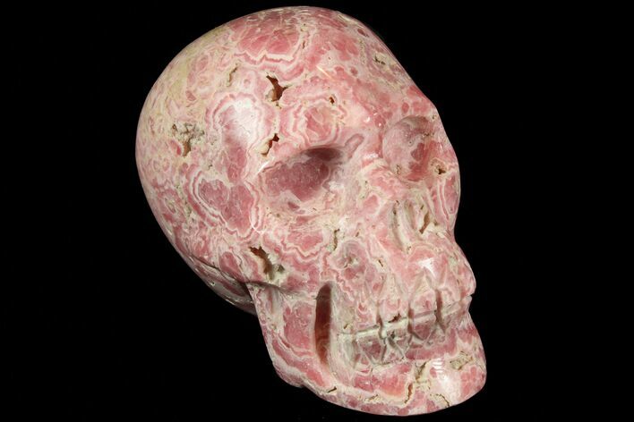 Polished Rhodochrosite Skull - Argentina #78067